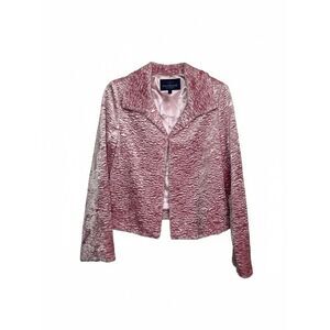Mackintosh New England Pink Faux Shearling Statement Coat Barbiecore Glam Size S